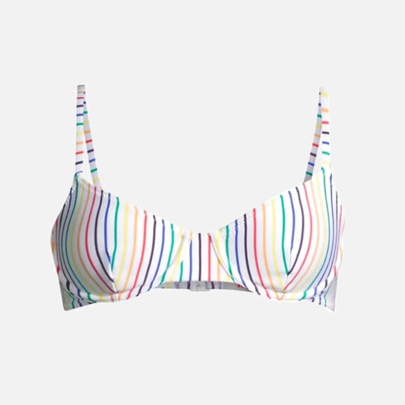 New Solid & Striped The Eva Underwire Support Adjustable Straps Bikini Top XS - Picture 4 of 5
